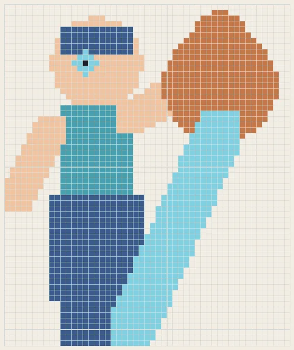 Jug bearer Aquarius perler bead pattern