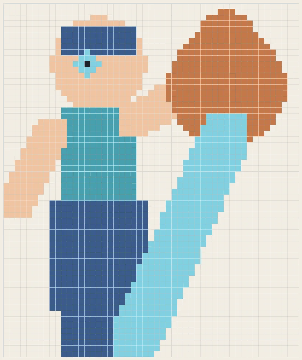 Jug bearer Aquarius perler bead pattern