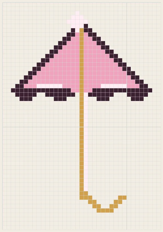 Lace parasol perler bead pattern