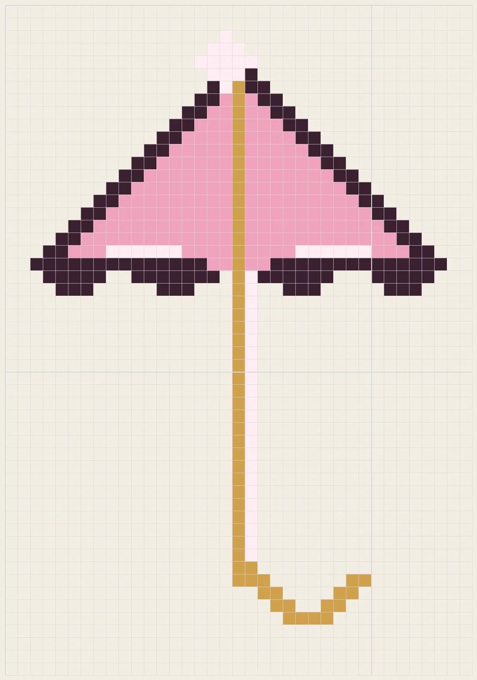 Lace parasol perler bead pattern