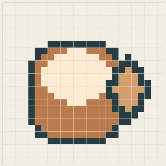 Latte art perler bead pattern