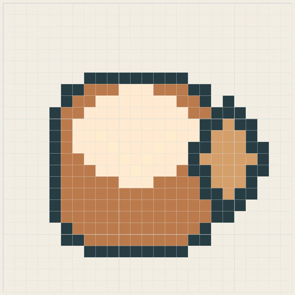 Latte art perler bead pattern