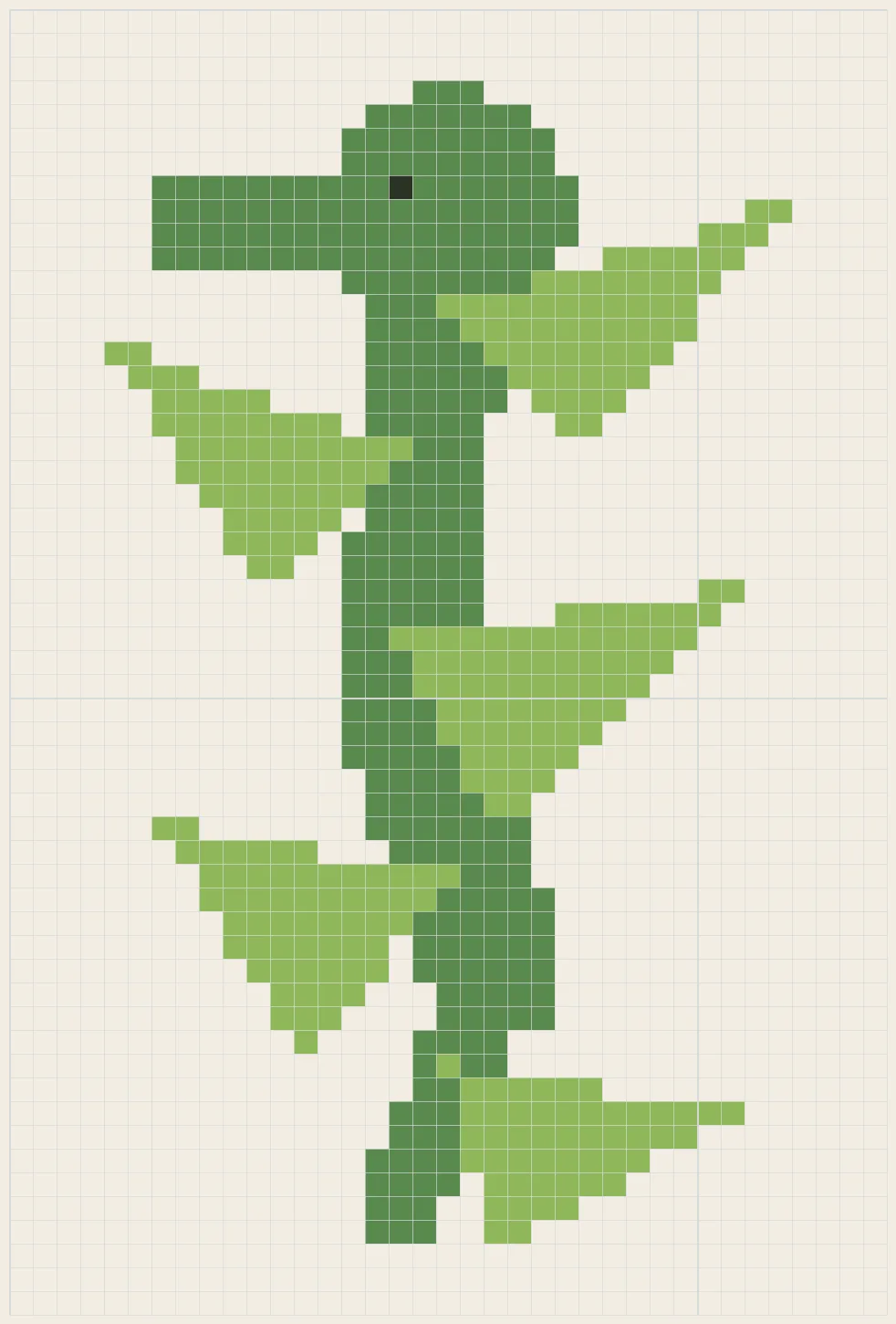 Leafy sea dragon perler bead pattern