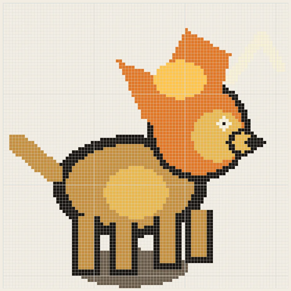 Leo sun court perler bead pattern