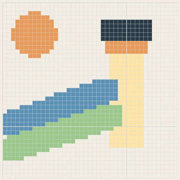 Lighthouse coast perler bead pattern