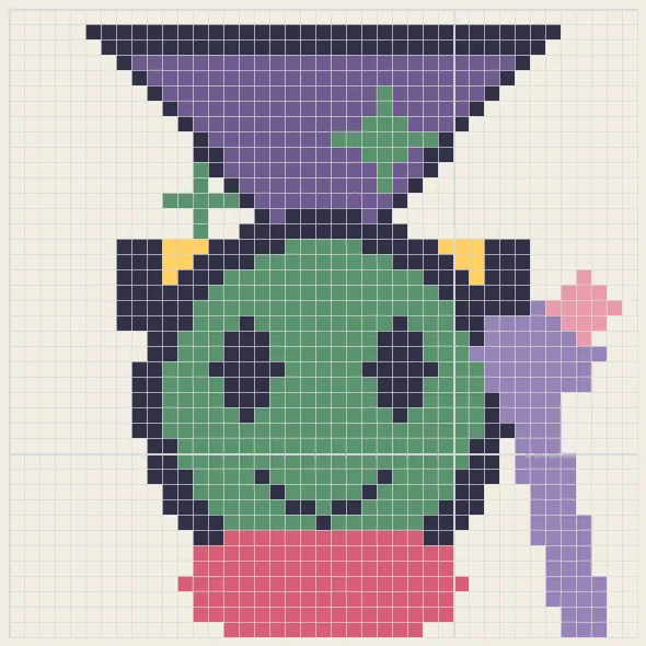 Little forest wizard perler bead pattern