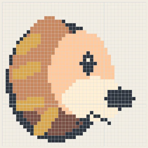 Majestic lion perler bead pattern