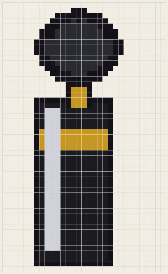 Mascara wand perler bead pattern