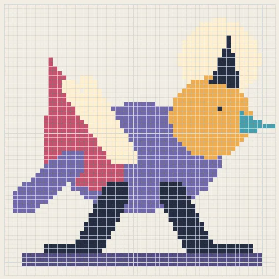 Moonlit griffin perler bead pattern