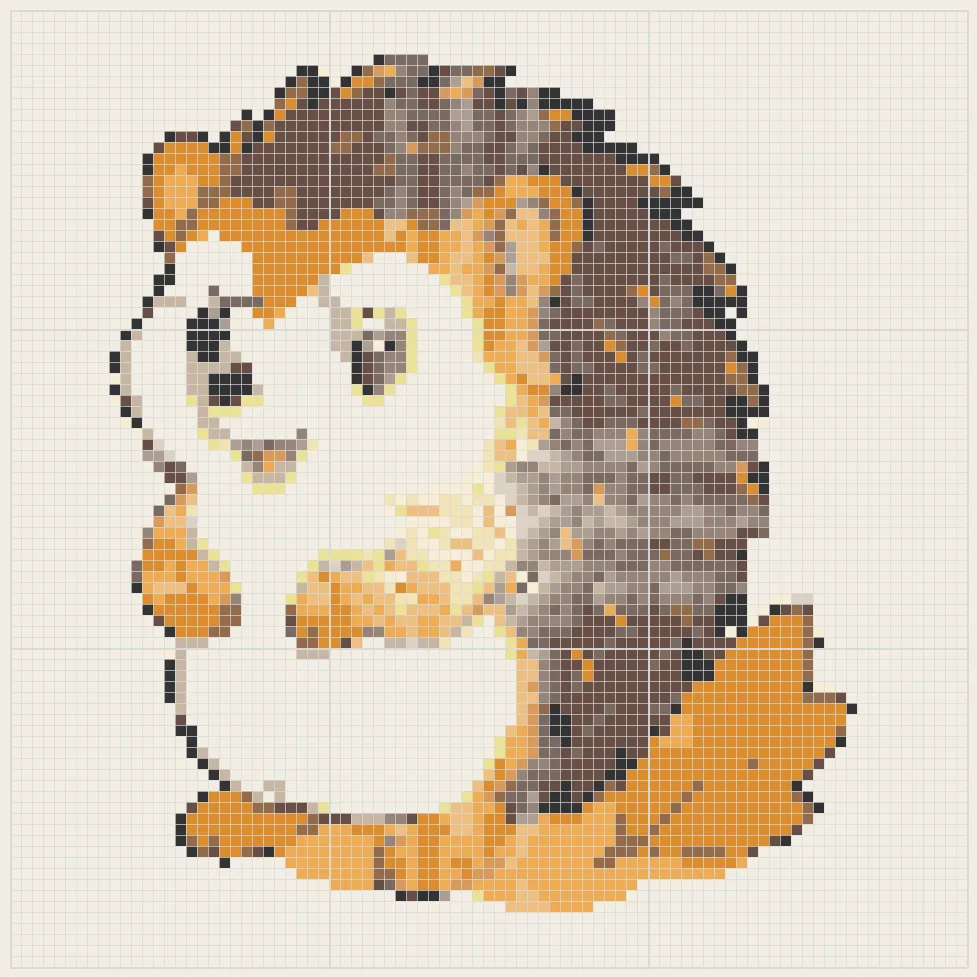 Russet hedgehog perler bead pattern