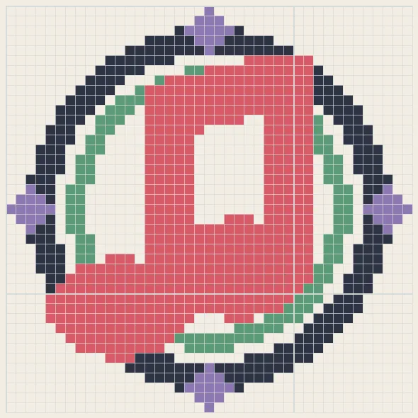 Music crest perler bead pattern