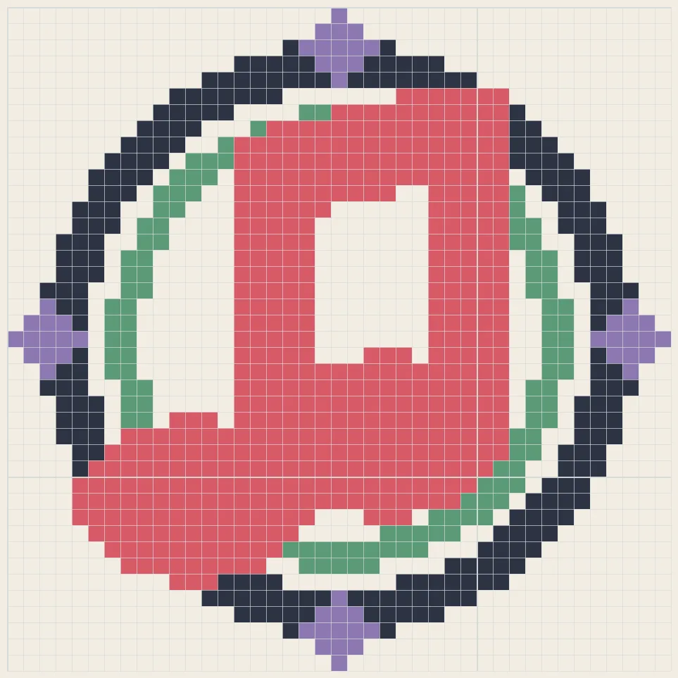 Music crest perler bead pattern