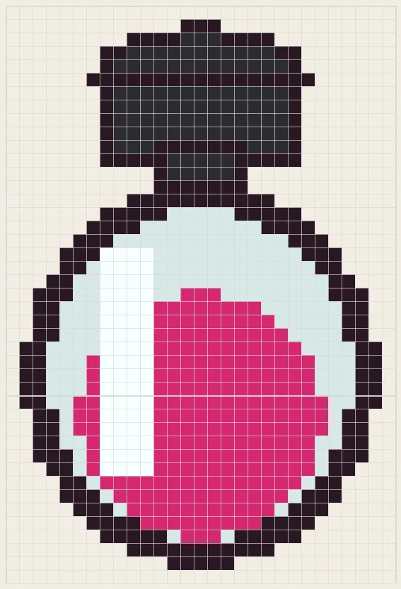 Nail polish bottle perler bead pattern