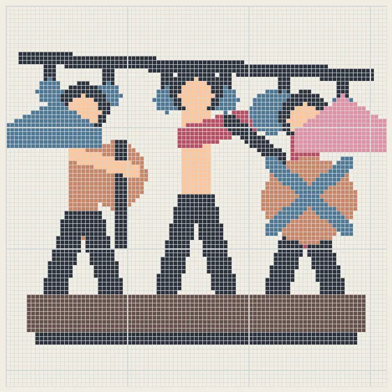 Night market orchestra perler bead pattern
