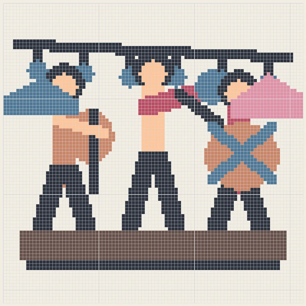Night market orchestra perler bead pattern