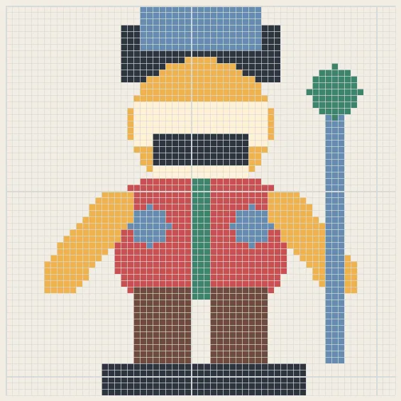 Nutcracker guard perler bead pattern