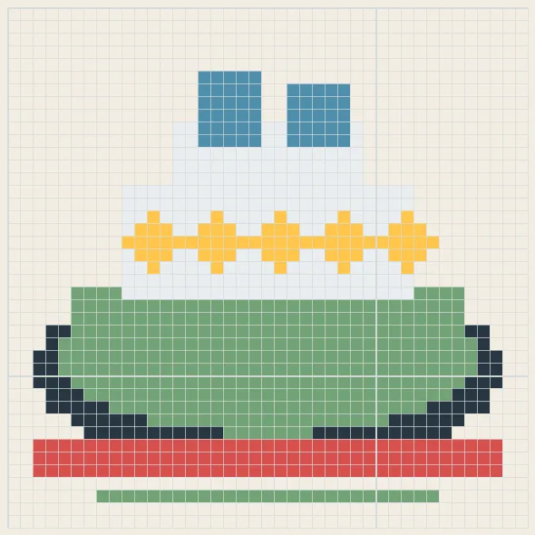 Ocean liner perler bead pattern