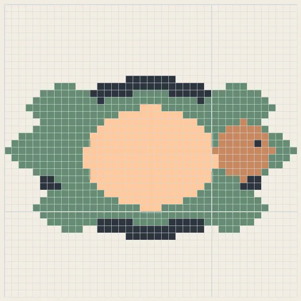 Ocean turtle perler bead pattern