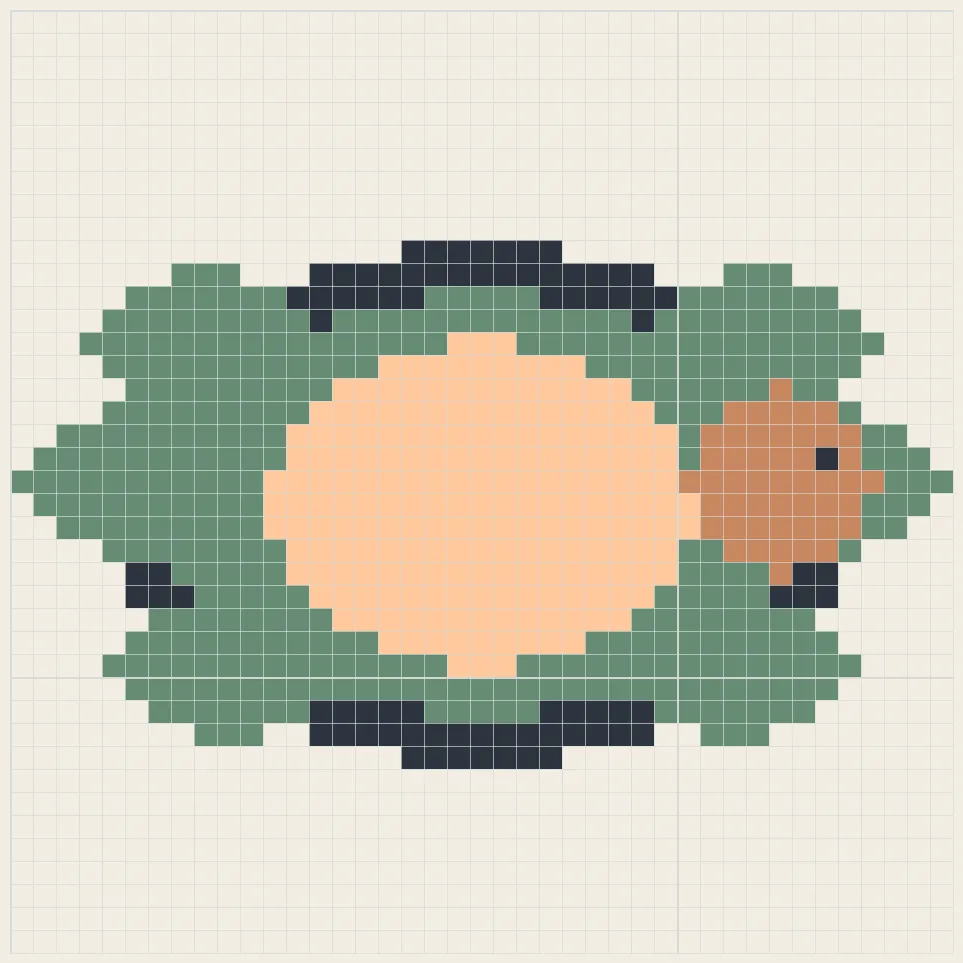 Ocean turtle perler bead pattern