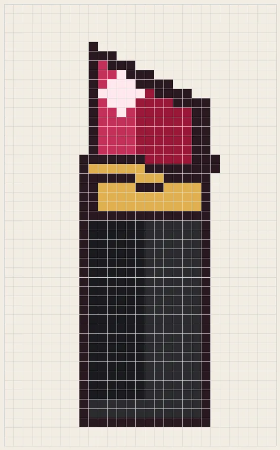 Open lipstick perler bead pattern