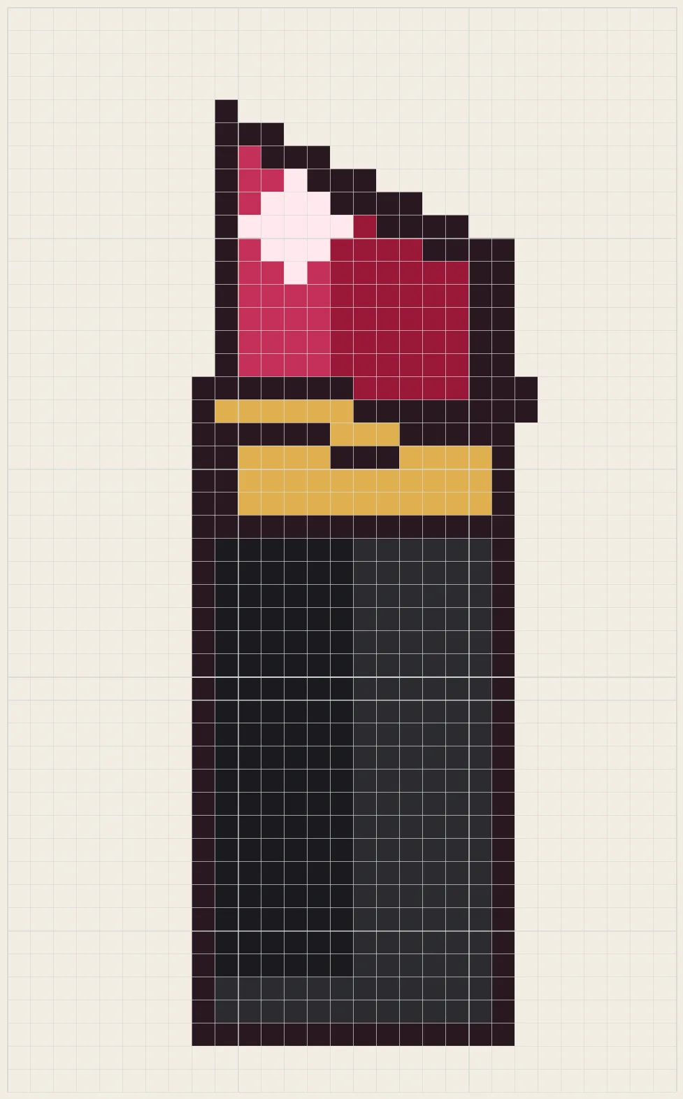 Open lipstick perler bead pattern