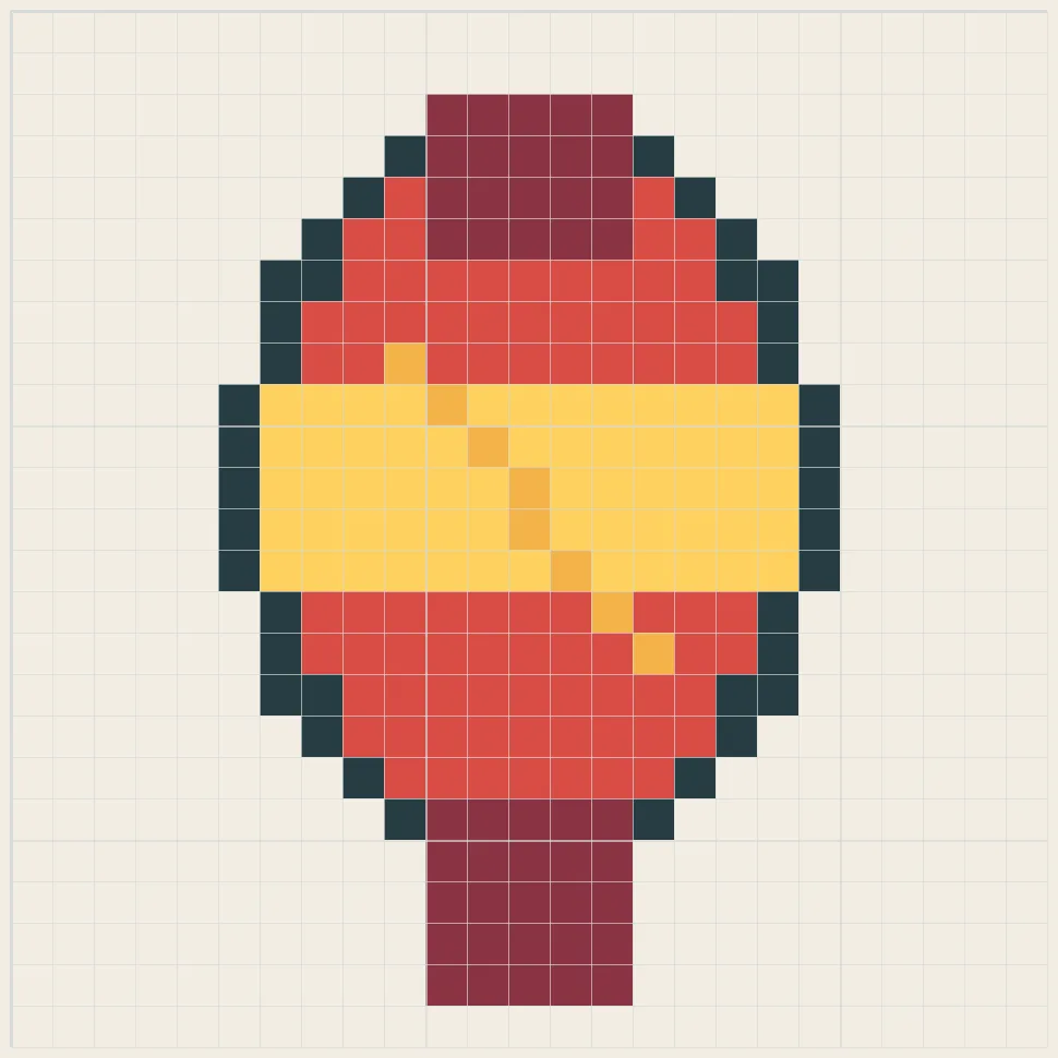Paper lantern perler bead pattern