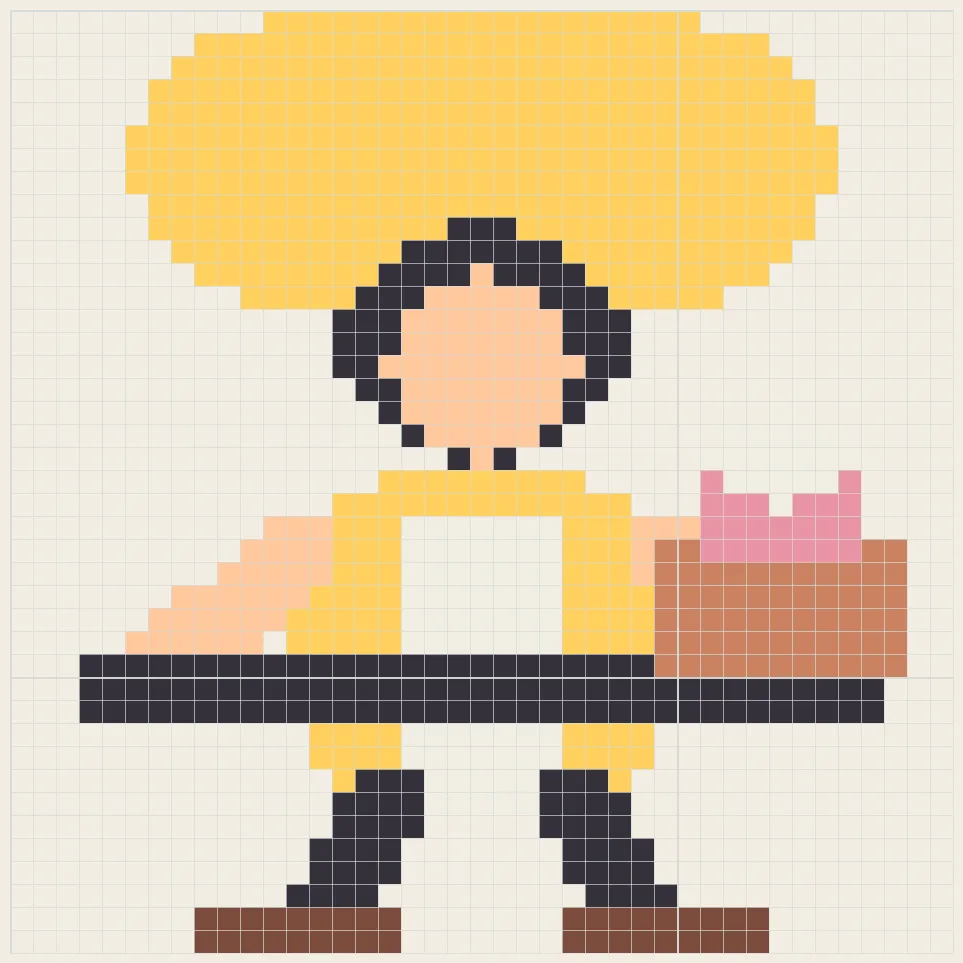 Pastry chef perler bead pattern