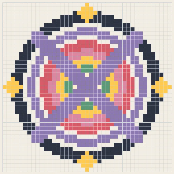 Peace mandala perler bead pattern