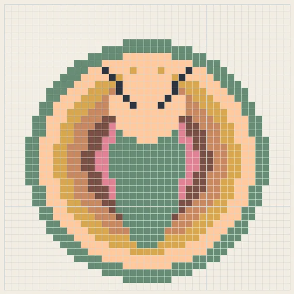 Peacock display perler bead pattern