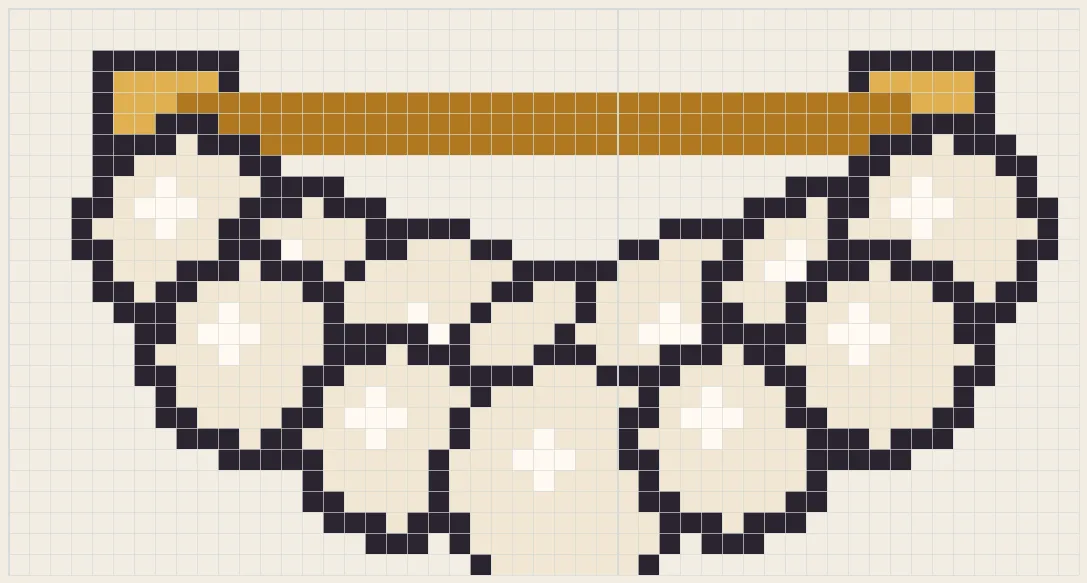 Pearl choker perler bead pattern