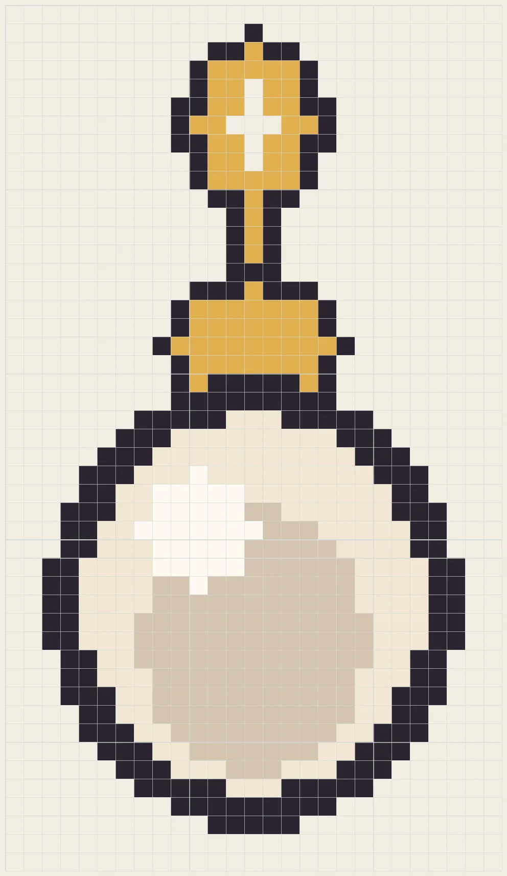 Pearl drop earring perler bead pattern