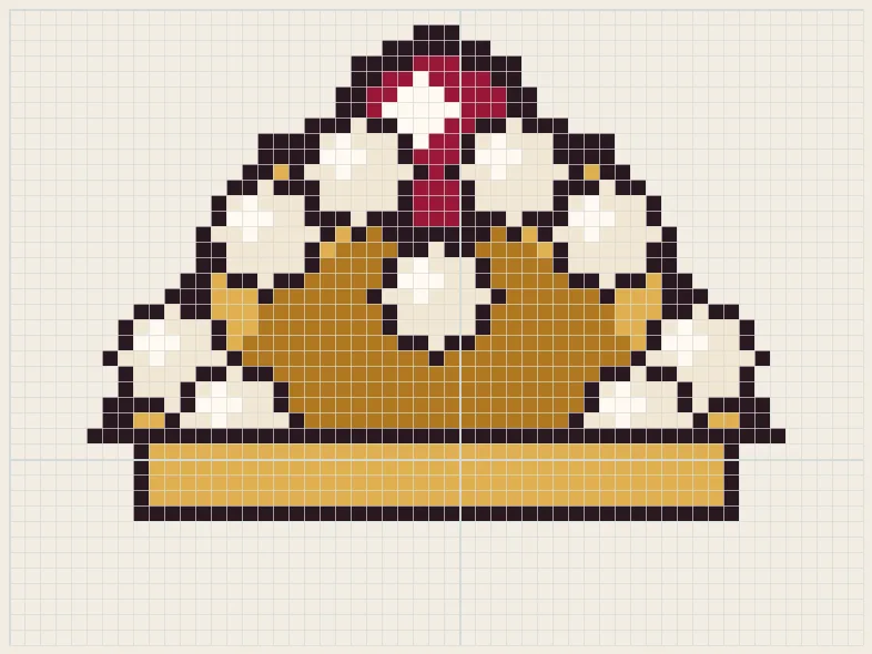 Pearl tiara perler bead pattern