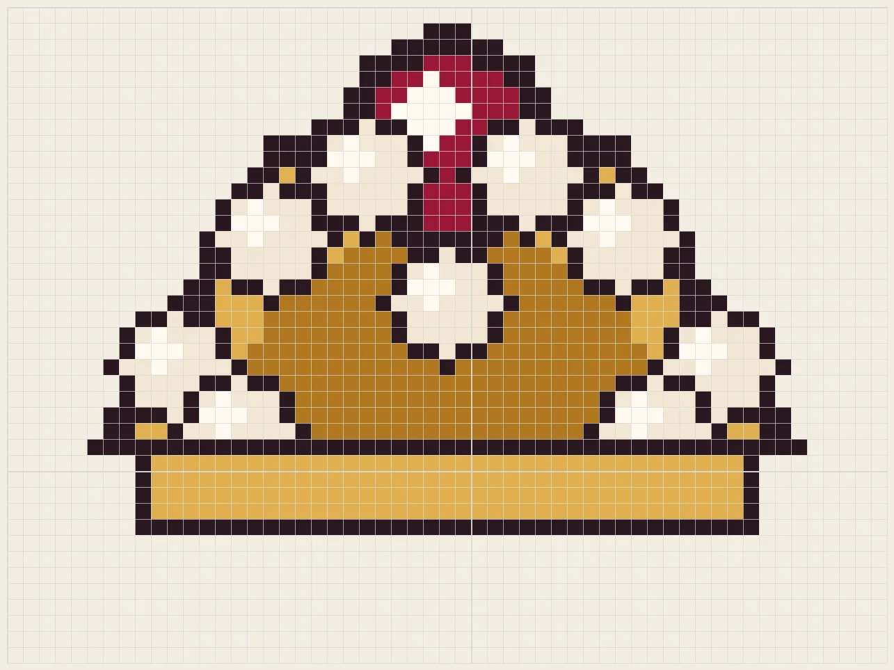 Pearl tiara perler bead pattern