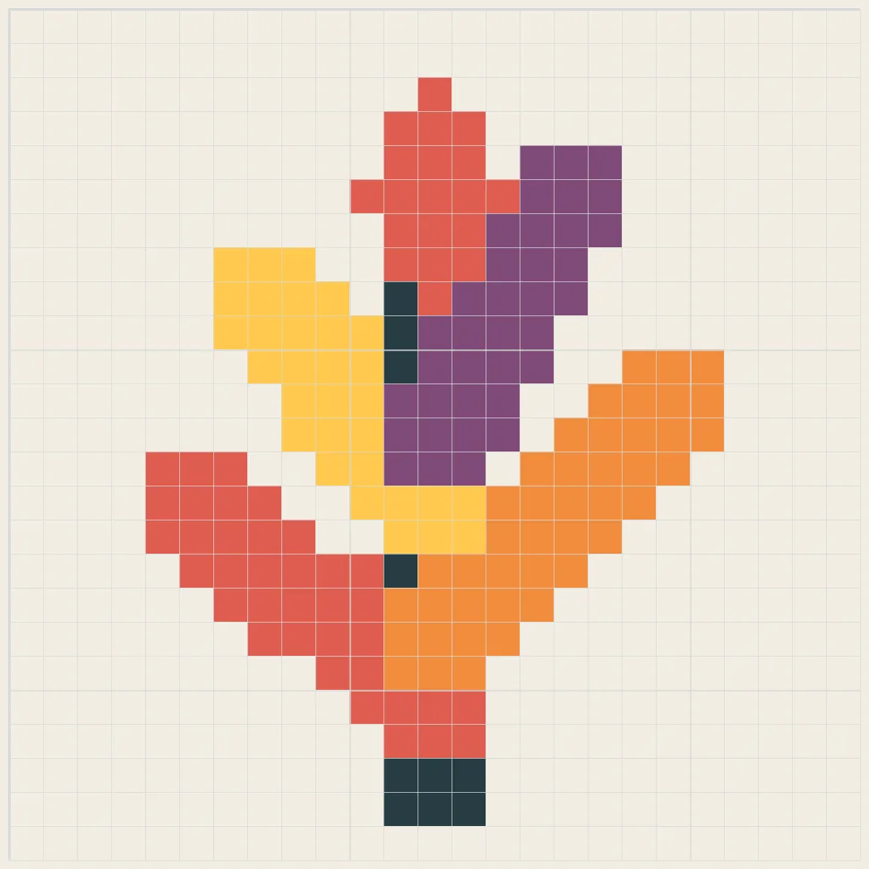 Phoenix flame perler bead pattern