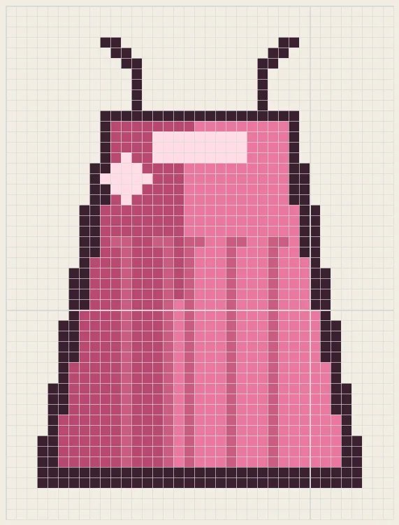 Pleated sundress perler bead pattern