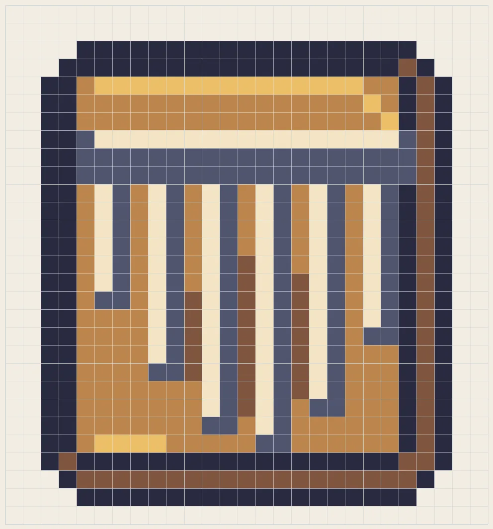 Pocket thumb kalimba perler bead pattern