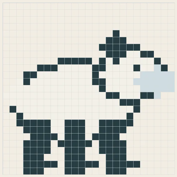 Polar bear perler bead pattern