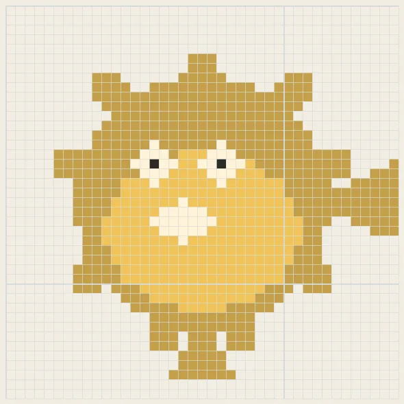 Puffer balloon perler bead pattern
