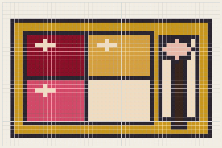 Quad eyeshadow perler bead pattern