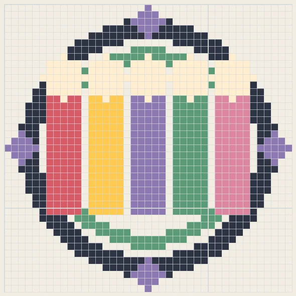 Rainbow alphabet perler bead pattern