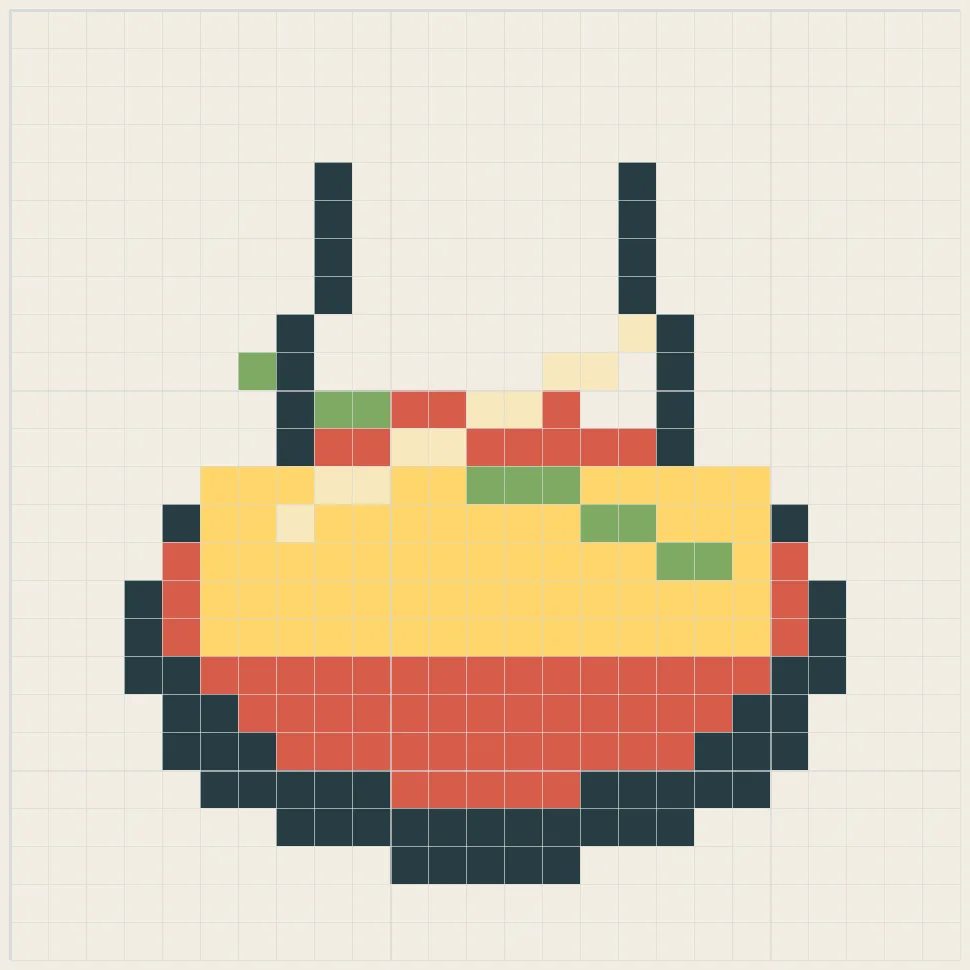 Ramen bowl perler bead pattern
