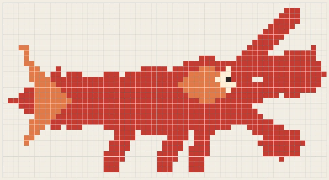 Red lobster perler bead pattern