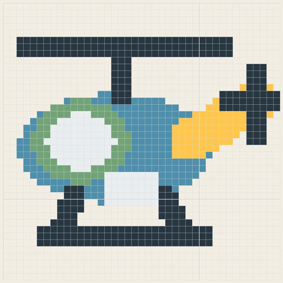 Rescue helicopter perler bead pattern