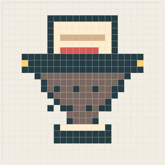 Retro typewriter perler bead pattern