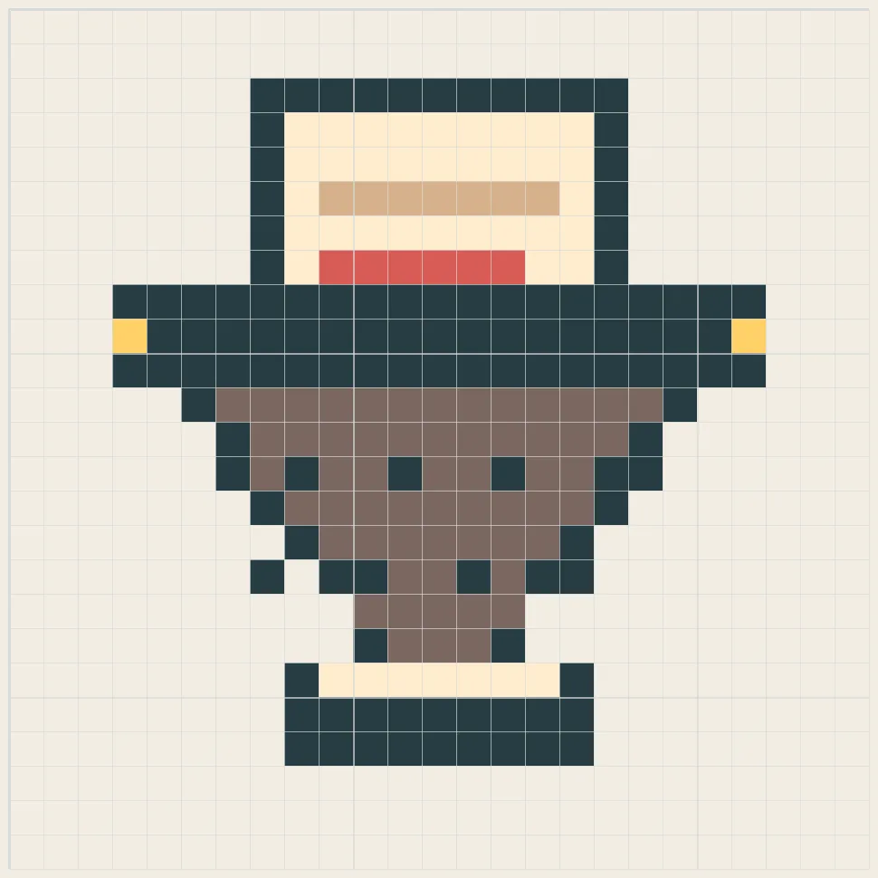 Retro typewriter perler bead pattern