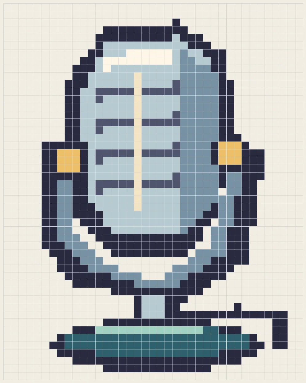 Retro grille microphone perler bead pattern