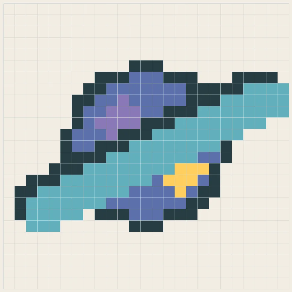 Ringed planet perler bead pattern
