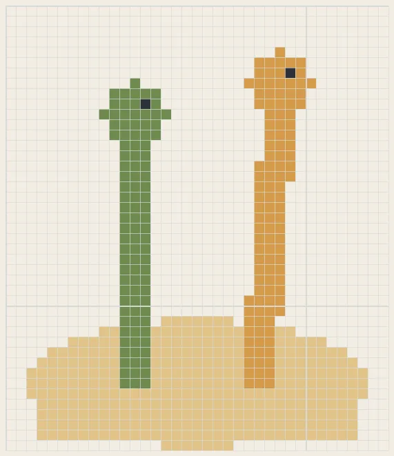 Sand garden eels perler bead pattern