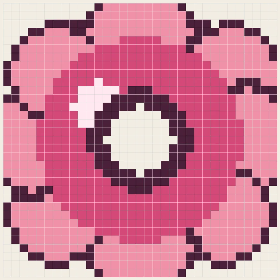 Satin scrunchie perler bead pattern