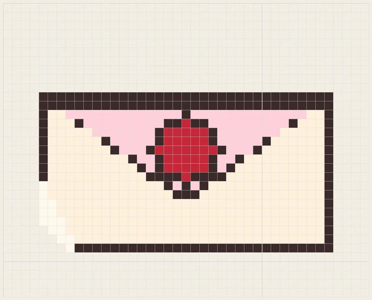 Sealed love letter perler bead pattern
